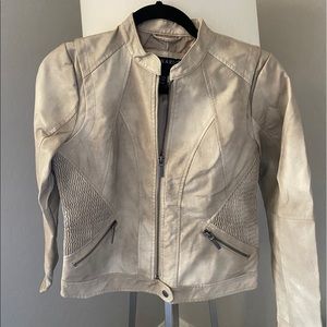 Girls tan pleather jacket